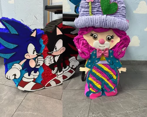 Piñatas Sonic y Payasita
